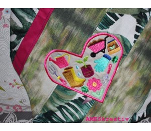 Stickdatei - Herz Garten